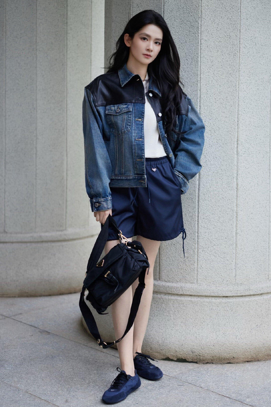 프라다 데님 자켓 블루