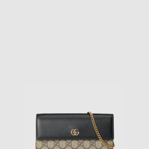 GG 마몽 체인 달린 바이컬러 지갑 ‎546585