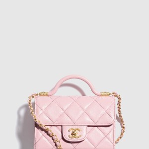 핸들 장식의 미니 플랩백 AS4956