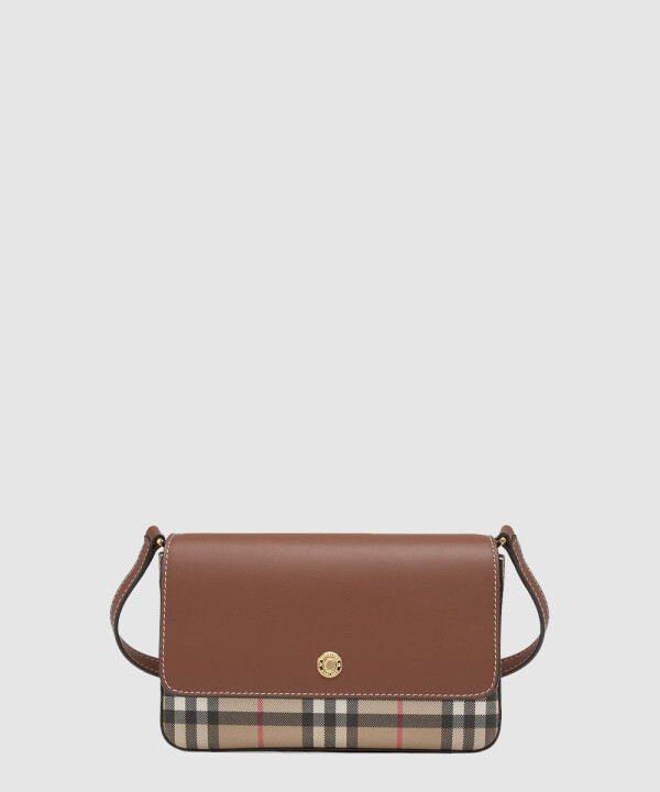 체크 레더 페니 숄더백 80492441