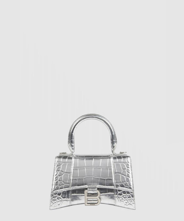 아워글래스 XS 핸드백 실버 592833